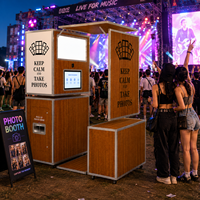 Machine de photomaton modulaire, kiosque de selfie pour concert, festival de musique, événement nocturne, studio photo
