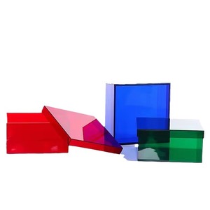 Caja de regalo de almacenamiento de papelería hecha a mano de acrílico transparente estante de exhibición de regalo de Festival de mediados de otoño flor preservada - Product Image 5