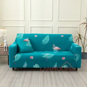 2024 Bohemian Style 4-Seater Printed Elastic Sofa Slipcovers Newest Styles Covers For Living Room Furniture