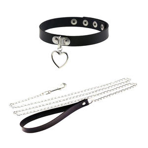 Rol oynamak yumuşak-kız ayarlanabilir PU deri BDSM tasma ve kolye yaka set-güç oynamak için tasma kiti seks samimi çift - Product Image 2