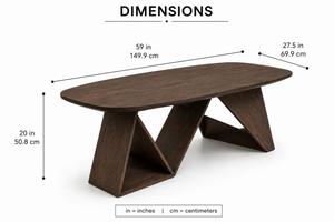 Table à manger rectangulaire en bois massif avec pieds en M croisés, grain de bois naturel, grande table de salle à manger de luxe - Product Image 3