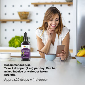 Líquido de extracto de saúco puro personalizado de fábrica, 600mg, gotas líquidas de saúco, gotas de soporte inmunológico diario, sabor a baya y vainilla - Product Image 5