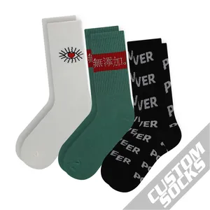 KOSTENLOSES DESIGN UND MUSTELLE individuelle Mannschaftssocken individuelle Logo-Socken herren individuelle Freizeit-Baumwollsocken