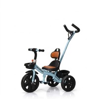 Tricycle pour bébé de haute qualité à 3 roues réglable avec dossier haut, poignée parentale, cadre en acier, tricycle en plastique sûr pour les petites filles