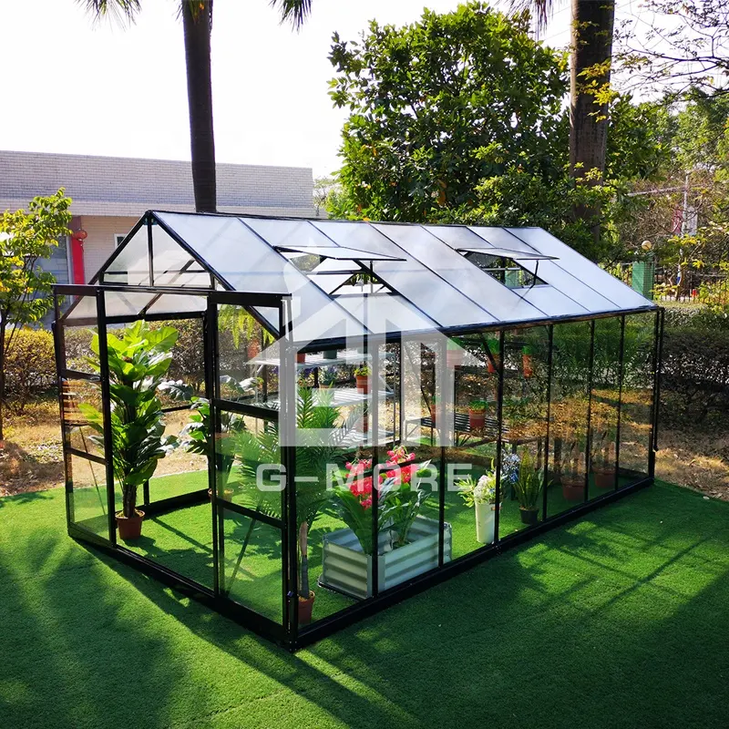 High Quality mini Greenhouses 4 Seasons Aluminium 6mm Polycarbonate Hobby Garden Greenhouse