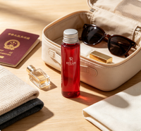 DY-E-105 Flacon cosmétique mini PET de 30 ml rechargeable, flacon de voyage avec bouchon à vis en aluminium pour l'emballage de liquides de soin de la peau