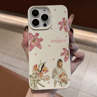 Nouvelle coque de téléphone en imitation cuir avec motif de fleurs peintes à l'huile pour iPhone 18 13 11 XR 17 13 Pro Max