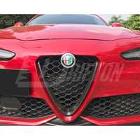 Grille de pare-chocs avant en fibre de carbone sèche de style Quad pour Alfa Romeo Giulia