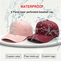 Casquette de golf et de baseball unisexe d'été, couleur unie, 6 panneaux, imperméable, maille perforée au laser, snapback, trucker, personnalisable, séchage rapide