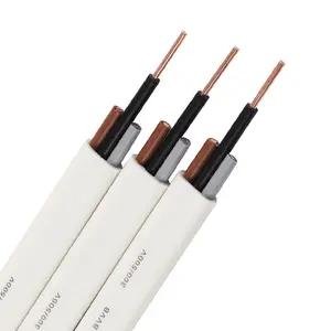 BVVB electrical flat cable 3x1.5mm2 house wiring electrical cable 300/500V Flat PVC sheathed solid wire