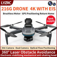 طائرة بدون طيار تجارية JHD L200 PRO MAX بكاميرا مزدوجة عالية الدقة 4K مع محرك بدون فرش ونظام GPS وWiFi 5G وخاصية تجنب العوائق وتحكم عن بعد وقابلة للطي