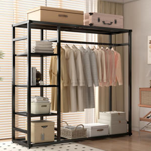 Porte-manteau de salle de bain contemporain en bambou à double rangée de style ouvert, écologique, mobilier de maison, grande capacité, séche-linge d'intérieur GH Hebei - Product Image 2