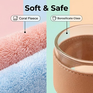 Lunaire 3 in 1 Gift Set Glass Cup Towel Umbrella for Women Men Birthday Wedding Corporate Holiday <strong>Presents</strong> - Product Image 4