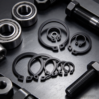 External C-Shaft Snap Retaining Ring Black Oxide Surface Treatment Elastic Circlip for Securing Bearings on Industrial Shafts