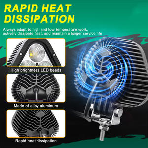 Vente chaude 12V 24V 45W Blanc <span class=keywords><strong>Triangulaire</strong></span> Lentille LED Travail Lumière <span class=keywords><strong>Remorque</strong></span> Brouillard Conduite Lumière Pod Lumière pour Camion SUV ATV - Product Image 5