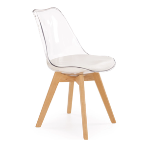 <span class=keywords><strong>Sillas</strong></span> de comedor de <span class=keywords><strong>tulip</strong></span>án transparente de gran oferta 2024, silla tapizada lateral - Product Image 1