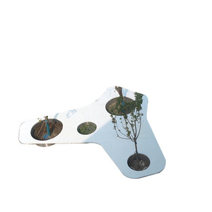 Banco de Fibra de Vidrio para Árboles, Asientos para Parques al Aire Libre, Diseño Moderno, Muebles Duraderos para Patio - Product Image 1