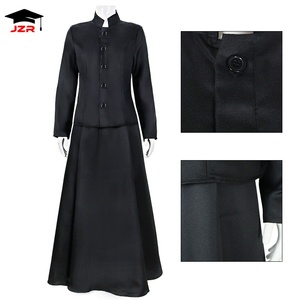 Costume <span class=keywords><strong>de</strong></span> prêtre noir long pour Halloween et jeux <span class=keywords><strong>de</strong></span> rôle en église - Product Image 6