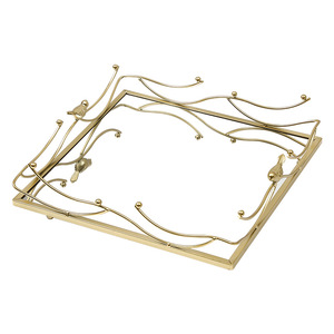 Mystic Arts Gold Mirror <b>Tray</b> Square Metal Jewelry Organizer Desktop Storage Home Decor Ornament - Product Image 5