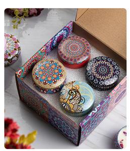 Nouvelles bougies parfumées Emballage métallique rétro créatif Non toxique Fleurs Bougies parfumées au soja - Product Image 2