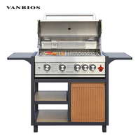 VANRIOS KC-14B Hôtel Restaurant Commercial Grill Island BBQ Armoire moderne Modulaire en aluminium Étanche Ensemble de cuisine extérieure