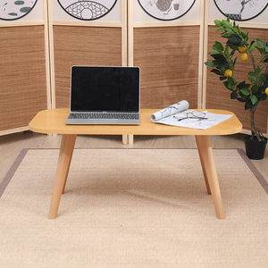 Nordic Style Wooden Coffee Table Modern Minimalist Living Room Office Desk Tatami Design Small Apartment Use - Product Image 1