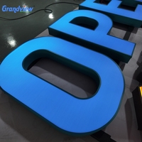 Lettres acryliques surélevées personnalisées et panneau lumineux LED avec logo, service de fabrication OEM, signalétique extérieure pour magasins