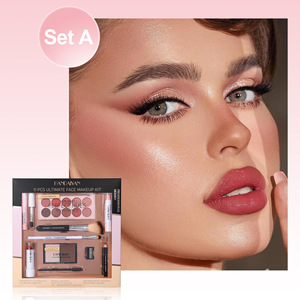 Set de Maquillaje Labial Líquido <span class=keywords><strong>HANDAIYAN</strong></span>, Kit de Color Facial Intenso y Altamente Pigmentado, Máscara de Pestañas Completa a Prueba de Agua - Product Image 5
