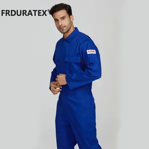 Factory Supply NFPA2112 100% Cotton Lightweight Elastic Waist FR Flame Resistant FRC Clothing Work Wear Coverall For Workwear