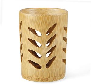 Porte-brosse à dents multifonctionnel en bambou creux pour accessoires de salle de bain - Product Image 1