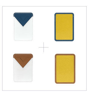 Venta al por mayor DIY Phone Wallet Custom Autoadhesivo Stick on Mobile Phone PU Leather Sublimation Blank Phone Card Holder - Product Image 3