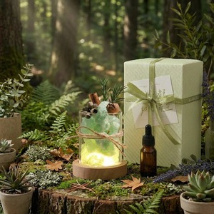 Crystal Reed Diffuser Gift Set <b>Essential</b> Oil Aroma Stone Night Light Romantic Birthday Gift Souvenir For Ladies - Product Image 5