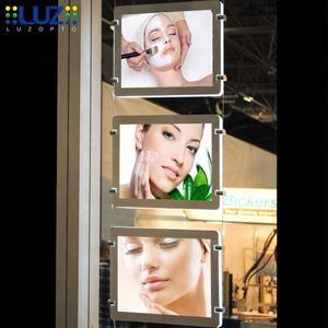 Boîtes à lumière publicitaires panneau de Menu affichage de fenêtre immobilière boîte à lumière extérieure magnétique cristal cadre mince affiche boîte à lumière LED - Product Image 1