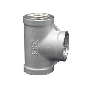 Accesorios de tubería de plomería en T de acero inoxidable 304/316, conexión roscada NPT BSP, tamaño de 1/8 "-4", marca HONESTA, 1 pieza, MOQ - Product Image 4