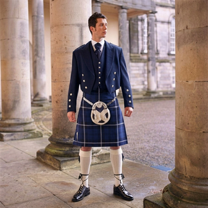 Eoin Winston Sports Prince Charlie Jacket Ethnic Style Metal <b>Silver</b> <b>Belt</b> <b>Buckle</b> for Scottish Kilt Traditional Highland Dress - Product Image 1