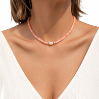 Collar de Moda Boho con Cuentas de Piedras Preciosas Naturales Coloridas y Perlas, Chapado en Oro, de Acero Inoxidable, Hecho a Mano, Regalo para Mujer