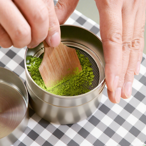 Matcha Green Tea Sifter With Paddle Stainless Steel Matcha Powder <b>Storage</b> <b>Tin</b> Can with Sieve Tea Canister Sieve Sifter - Product Image 1
