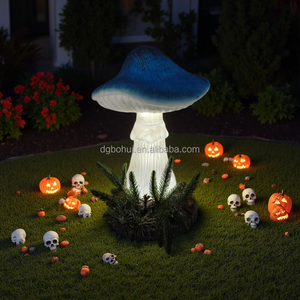 Hongo Venenoso Azul Brillante, Decoraciones Realistas de Plantas Verdes para Halloween - Product Image 3
