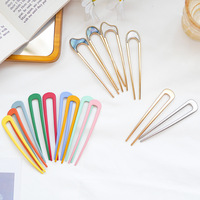 Pinces à cheveux pour filles, nouveaux Design, accessoires, pince à cheveux en métal or en forme de U, fourchettes hanches, épingle à cheveux pour femmes, nouvelle collection