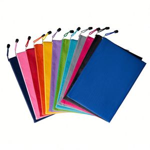 X515 Custom Plastic A4 File Folder Zipper Pouch Lock <b>Envelope</b> Document Bag Oxford File Folder Wholesale Factory Price - Product Image 4
