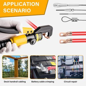 <b>Hydraulic</b> Wire <b>Crimpers</b> 9 Pairs Dies 12 2/0 Awg Battery Cable Lug Terminal <b>Crimper</b> Tool 9 Pairs Dies 12 2/0 Awg Battery Cable - Product Image 3