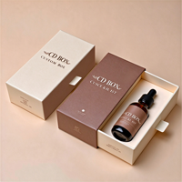 Boîte à tiroir en carton de luxe personnalisée pour flacon de 30 ml d'huile essentielle, emballage pour soins de la peau, huile pour barbe et cheveux