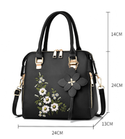 Nouvelle mode de sacs à main brodés pour femmes sac à bandoulière en cuir PU pour femmes bolsos sac d'été de créateur pour mère