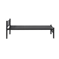Lit en acier nordique, cadre en acier, taille double/simple, design moderne et multifonctionnel pour dortoir et chambre de location
