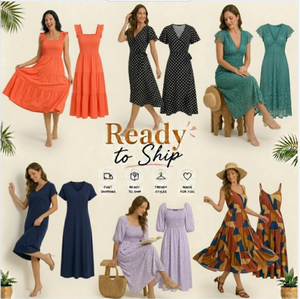 <b>Summer</b> Women Cold Shoulder Flowy Long <b>Dress</b> Breathable Casual Beach <b>Dress</b> Random Mix Pattern Combined Delivery - Product Image 1