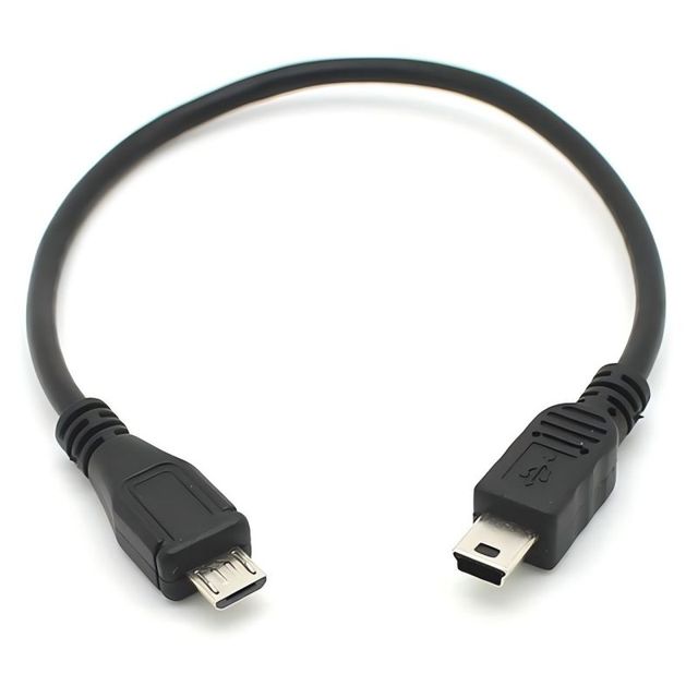 20CM Mini USB to Micro USB OTG Adapter Cable Brand New Male to Male Converter for Mobile Phone Charging and Data Transfer