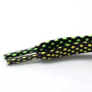 WEGOODZF Lacets en sergé à pois colorés personnalisés Qualité assurée Paire de lacets de <span class=keywords><strong>basket</strong></span>-ball plats en <span class=keywords><strong>toile</strong></span> en polyester - Product Image 6