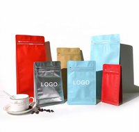 Sac d'emballage de grains de café zip-lock personnalisé sac en plastique à huit joints latéraux
