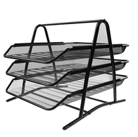 Organizador de Papel Apilable de 3 Niveles, Archivador Metálico, Portadocumentos, Almacenamiento de Escritorio, Organización para Oficina, Hogar y Escuela, China