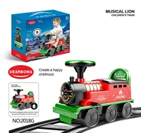 Train électrique d'extérieur pour enfants avec rails, lumières et musique, jouets à encastrer, vente en gros